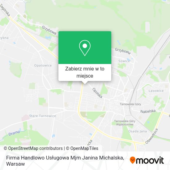 Mapa Firma Handlowo Usługowa Mjm Janina Michalska