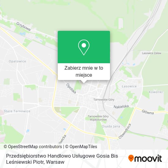 Mapa Przedsiębiorstwo Handlowo Usługowe Gosia Bis Leśniewski Piotr