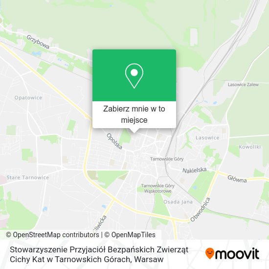 Mapa Stowarzyszenie Przyjaciół Bezpańskich Zwierząt Cichy Kat w Tarnowskich Górach