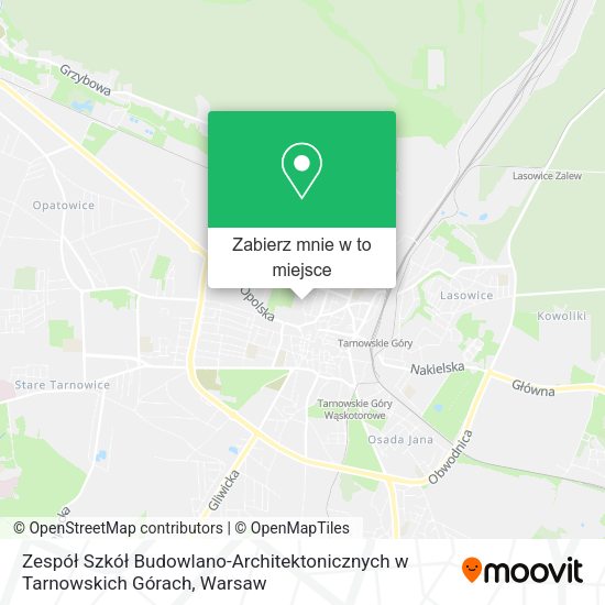 Mapa Zespół Szkół Budowlano-Architektonicznych w Tarnowskich Górach