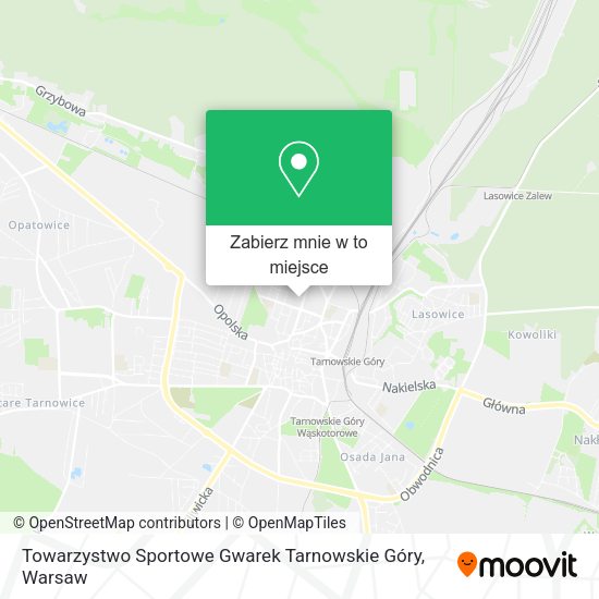 Mapa Towarzystwo Sportowe Gwarek Tarnowskie Góry