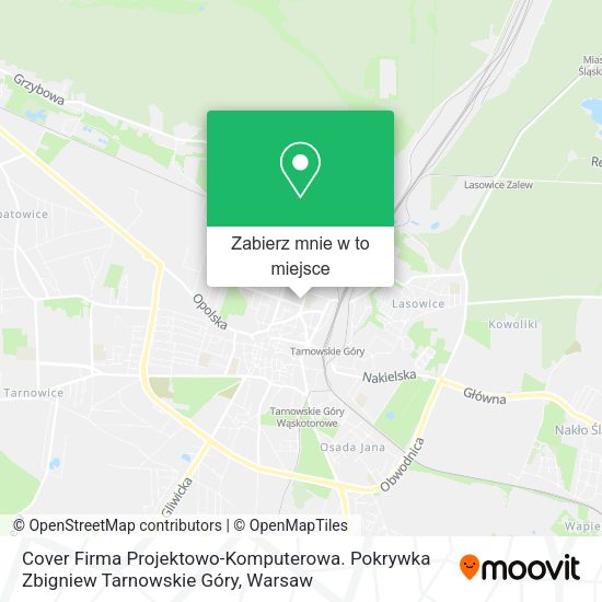 Mapa Cover Firma Projektowo-Komputerowa. Pokrywka Zbigniew Tarnowskie Góry