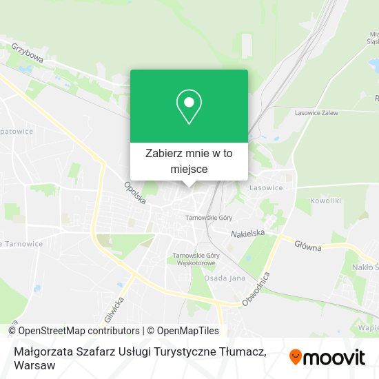 Mapa Małgorzata Szafarz Usługi Turystyczne Tłumacz