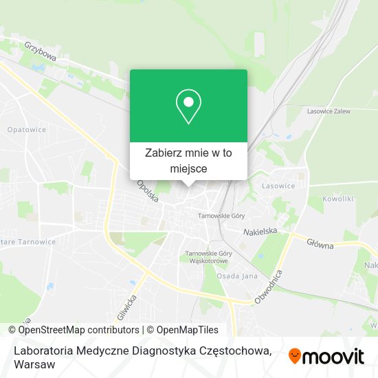 Mapa Laboratoria Medyczne Diagnostyka Częstochowa