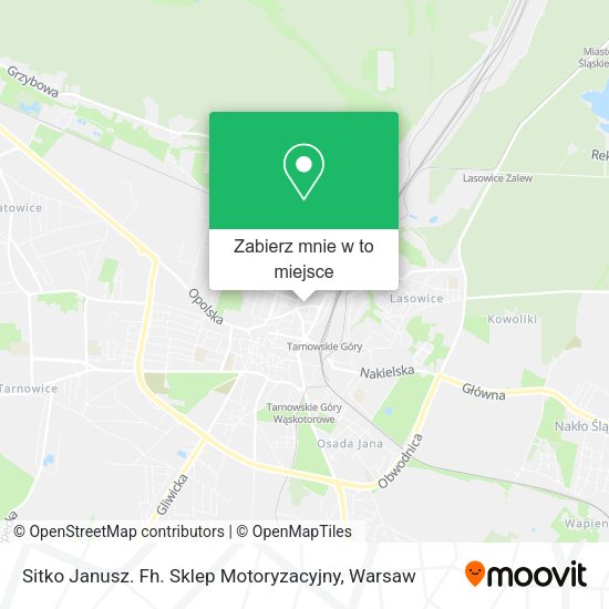 Mapa Sitko Janusz. Fh. Sklep Motoryzacyjny