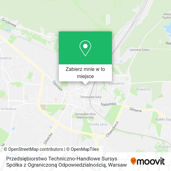 Mapa Przedsiębiorstwo Techniczno-Handlowe Sursys Spółka z Ograniczoną Odpowiedzialnością