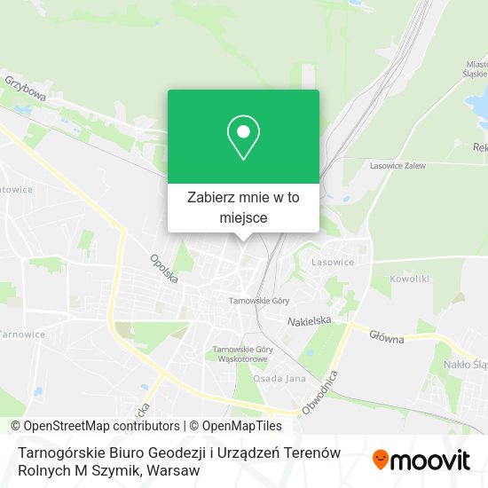 Mapa Tarnogórskie Biuro Geodezji i Urządzeń Terenów Rolnych M Szymik