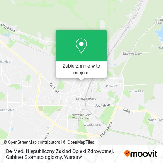 Mapa De-Med. Niepubliczny Zakład Opieki Zdrowotnej. Gabinet Stomatologiczny