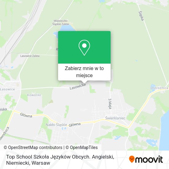 Mapa Top School Szkoła Języków Obcych. Angielski, Niemiecki