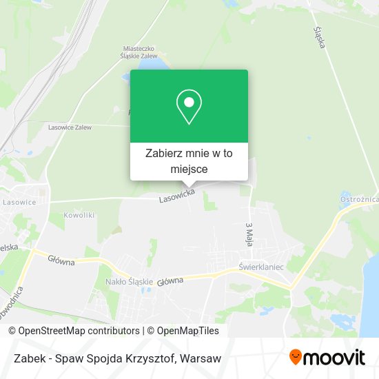 Mapa Zabek - Spaw Spojda Krzysztof