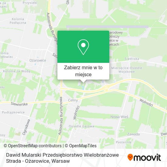 Mapa Dawid Mularski Przedsiębiorstwo Wielobranżowe Strada - Ożarowice