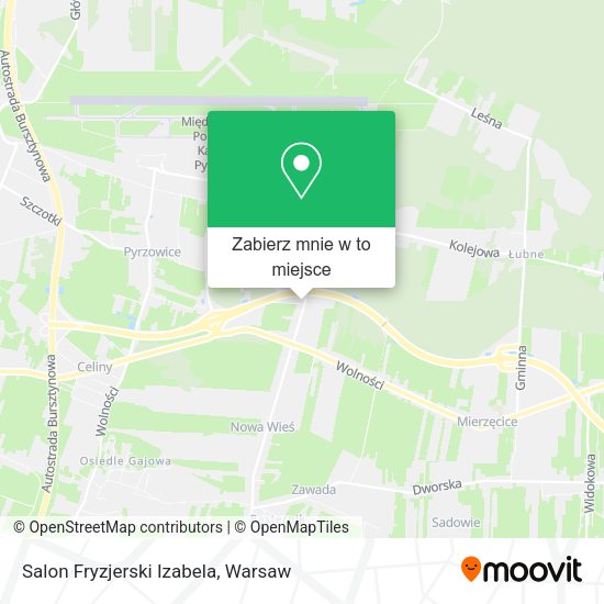 Mapa Salon Fryzjerski Izabela