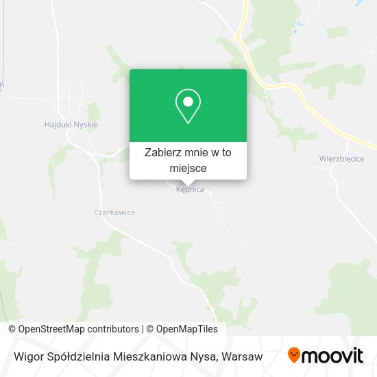 Mapa Wigor Spółdzielnia Mieszkaniowa Nysa