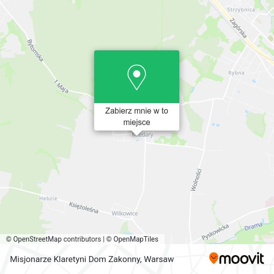 Mapa Misjonarze Klaretyni Dom Zakonny