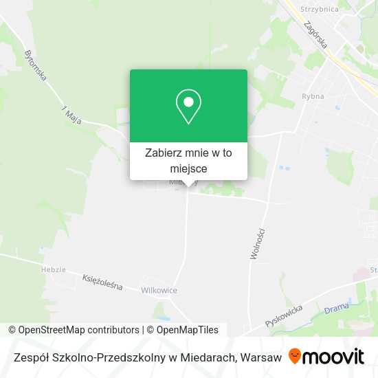 Mapa Zespół Szkolno-Przedszkolny w Miedarach