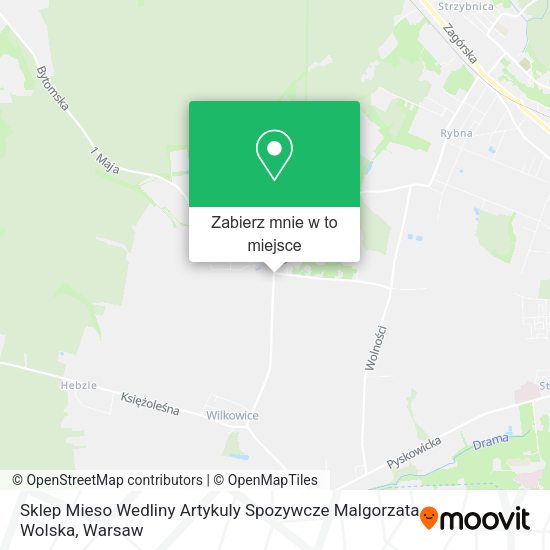 Mapa Sklep Mieso Wedliny Artykuly Spozywcze Malgorzata Wolska