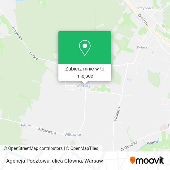 Mapa Agencja Pocztowa, ulica Główna