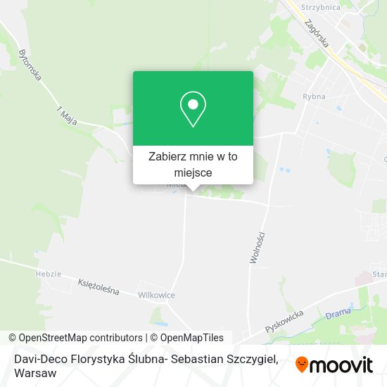 Mapa Davi-Deco Florystyka Ślubna- Sebastian Szczygiel