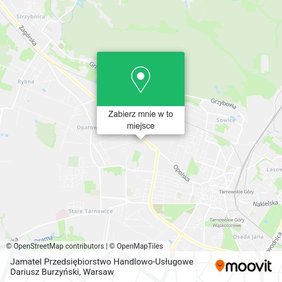 Mapa Jamatel Przedsiębiorstwo Handlowo-Usługowe Dariusz Burzyński