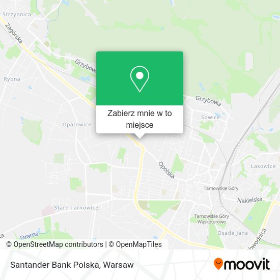 Mapa Santander Bank Polska