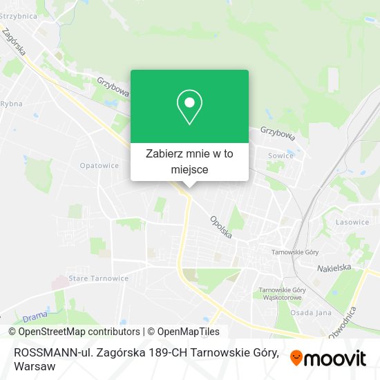 Mapa ROSSMANN-ul. Zagórska 189-CH Tarnowskie Góry