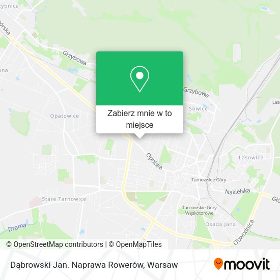 Mapa Dąbrowski Jan. Naprawa Rowerów