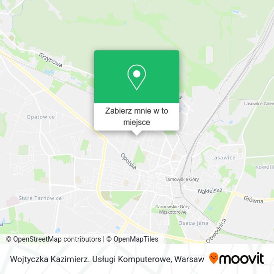 Mapa Wojtyczka Kazimierz. Usługi Komputerowe