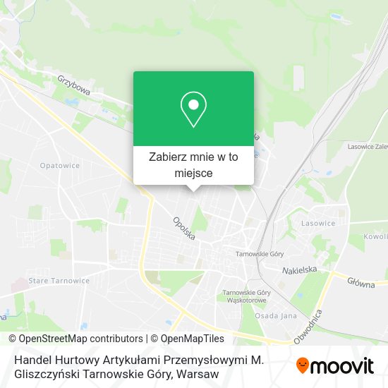 Mapa Handel Hurtowy Artykułami Przemysłowymi M. Gliszczyński Tarnowskie Góry