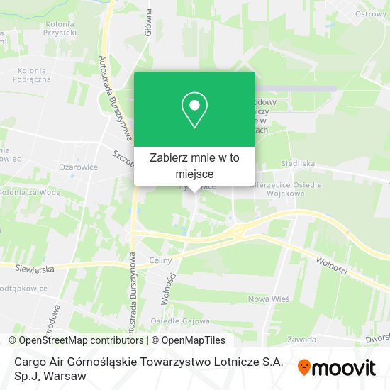 Mapa Cargo Air Górnośląskie Towarzystwo Lotnicze S.A. Sp.J