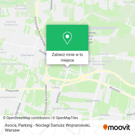 Mapa Avoca, Parking - Noclegi Dariusz Wojnarowski