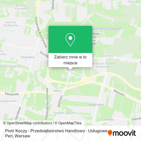 Mapa Piotr Koczy - Przedsiębiorstwo Handlowo - Usługowe Peri