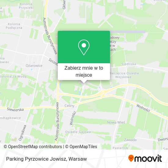 Mapa Parking Pyrzowice Jowisz