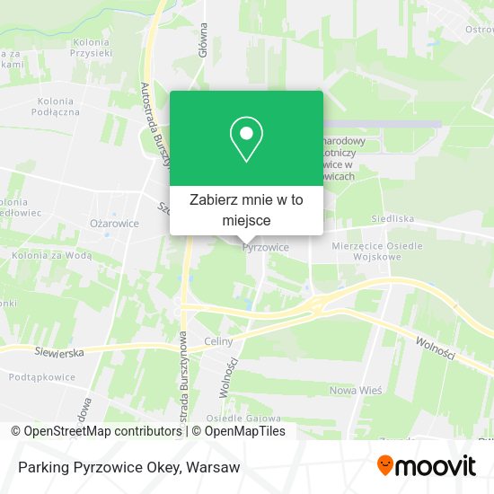 Mapa Parking Pyrzowice Okey