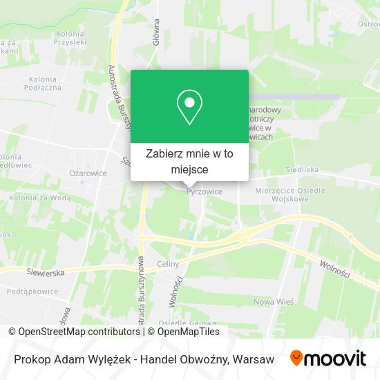 Mapa Prokop Adam Wylężek - Handel Obwoźny