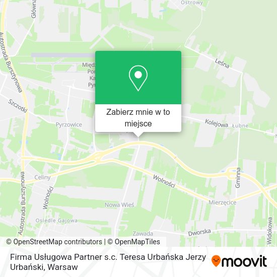 Mapa Firma Usługowa Partner s.c. Teresa Urbańska Jerzy Urbański