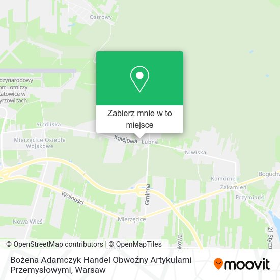 Mapa Bożena Adamczyk Handel Obwoźny Artykułami Przemysłowymi