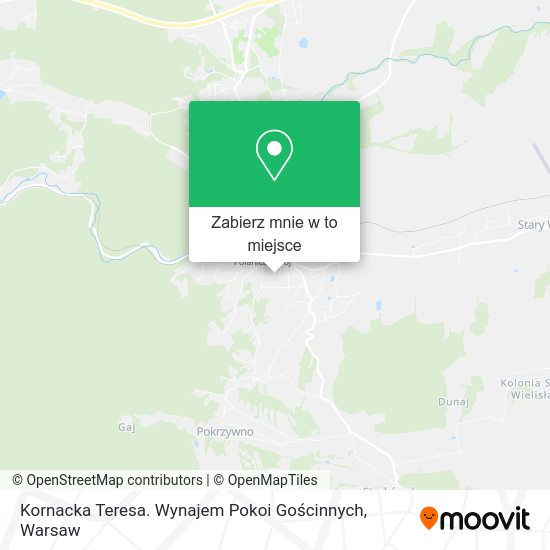 Mapa Kornacka Teresa. Wynajem Pokoi Gościnnych