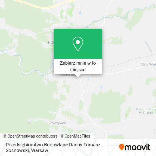 Mapa Przedsiębiorstwo Budowlane Dachy Tomasz Sosnowski