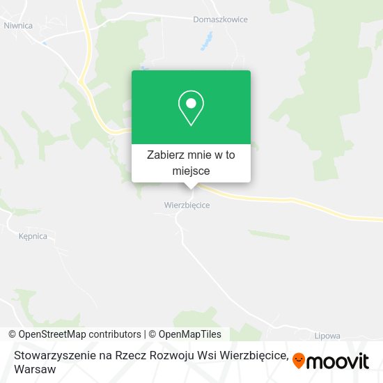 Mapa Stowarzyszenie na Rzecz Rozwoju Wsi Wierzbięcice