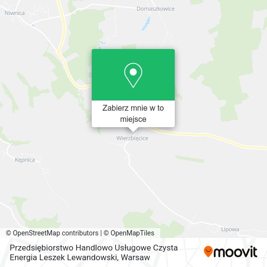 Mapa Przedsiębiorstwo Handlowo Usługowe Czysta Energia Leszek Lewandowski