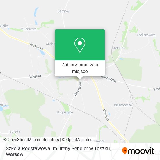 Mapa Szkoła Podstawowa im. Ireny Sendler w Toszku