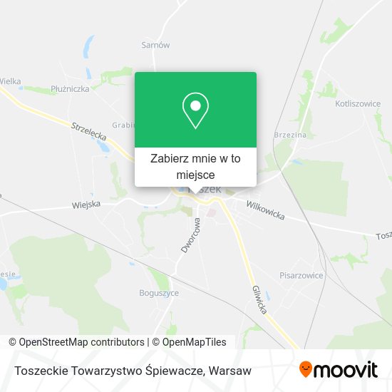 Mapa Toszeckie Towarzystwo Śpiewacze