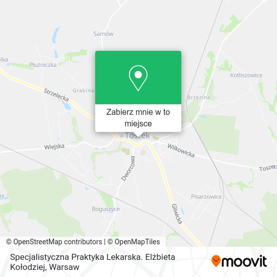 Mapa Specjalistyczna Praktyka Lekarska. Elżbieta Kołodziej