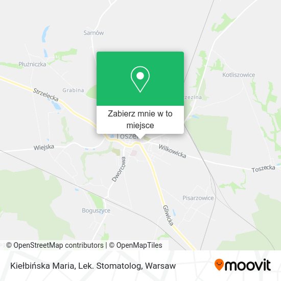 Mapa Kiełbińska Maria, Lek. Stomatolog