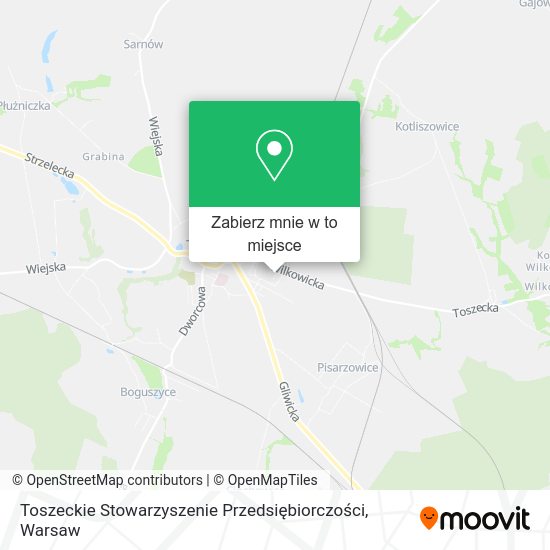 Mapa Toszeckie Stowarzyszenie Przedsiębiorczości