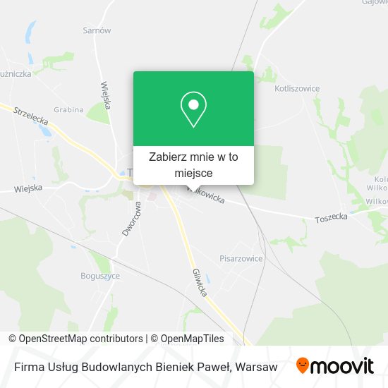 Mapa Firma Usług Budowlanych Bieniek Paweł