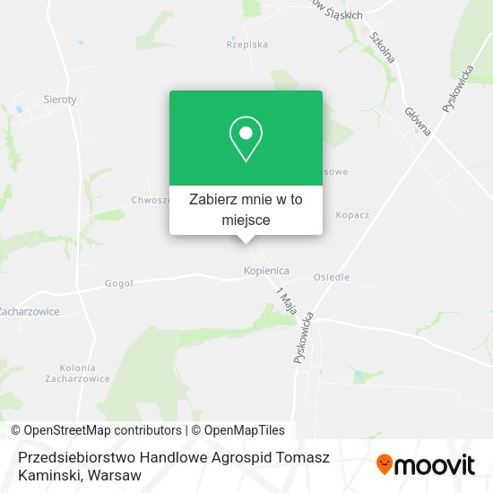 Mapa Przedsiebiorstwo Handlowe Agrospid Tomasz Kaminski