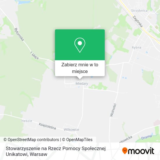 Mapa Stowarzyszenie na Rzecz Pomocy Społecznej Unikatowi