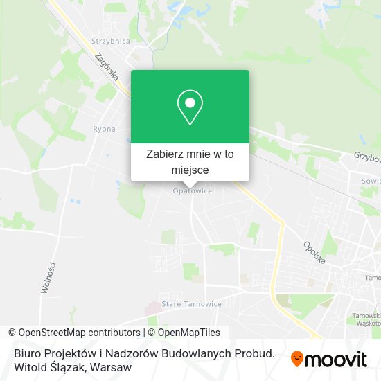 Mapa Biuro Projektów i Nadzorów Budowlanych Probud. Witold Ślązak