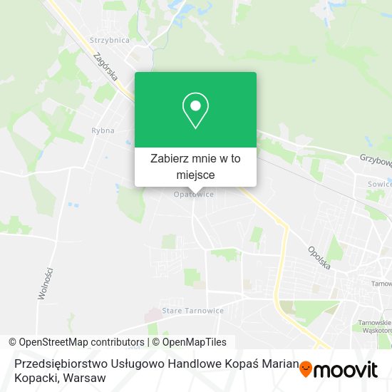 Mapa Przedsiębiorstwo Usługowo Handlowe Kopaś Marian Kopacki